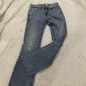 BKE women’s distressed denim bootcut  aiden stretchy jeans size